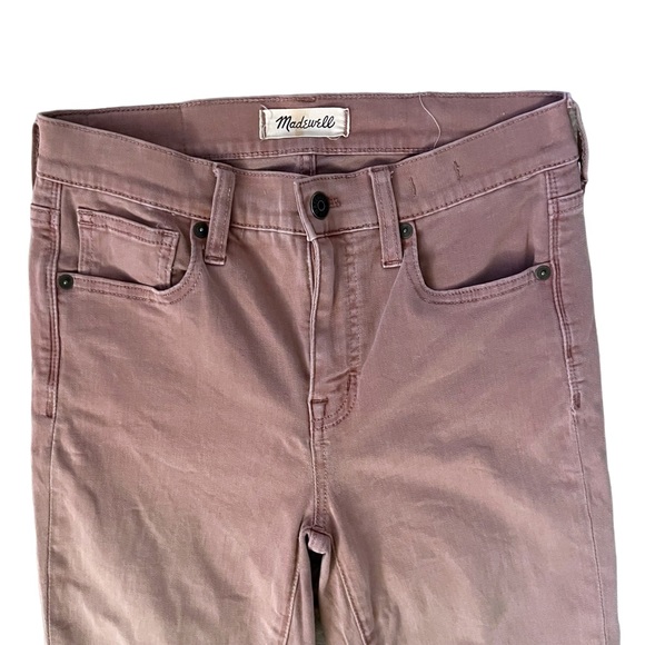 Madewell Sz 26 9”High Riser Skinny Skinny Crop Jeans Pink - Picture 3 of 11